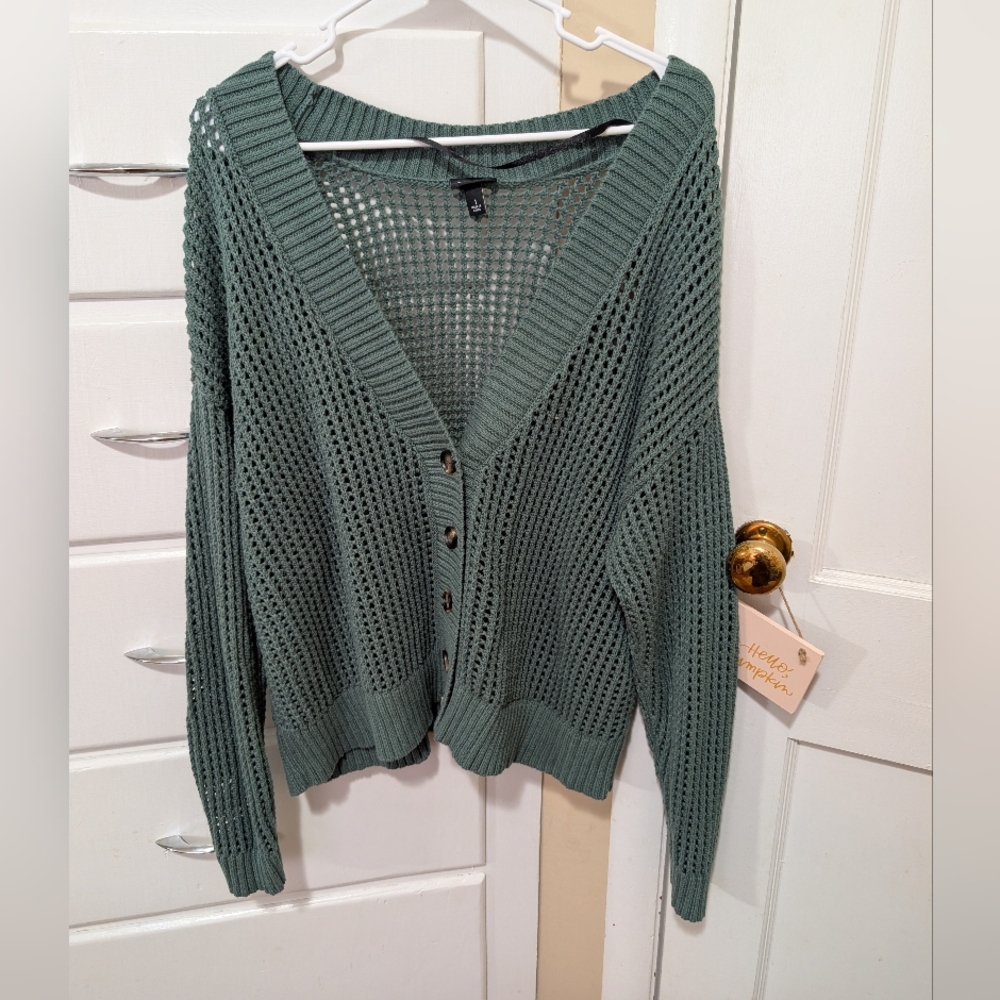 Green Torrid Knit Cardigan